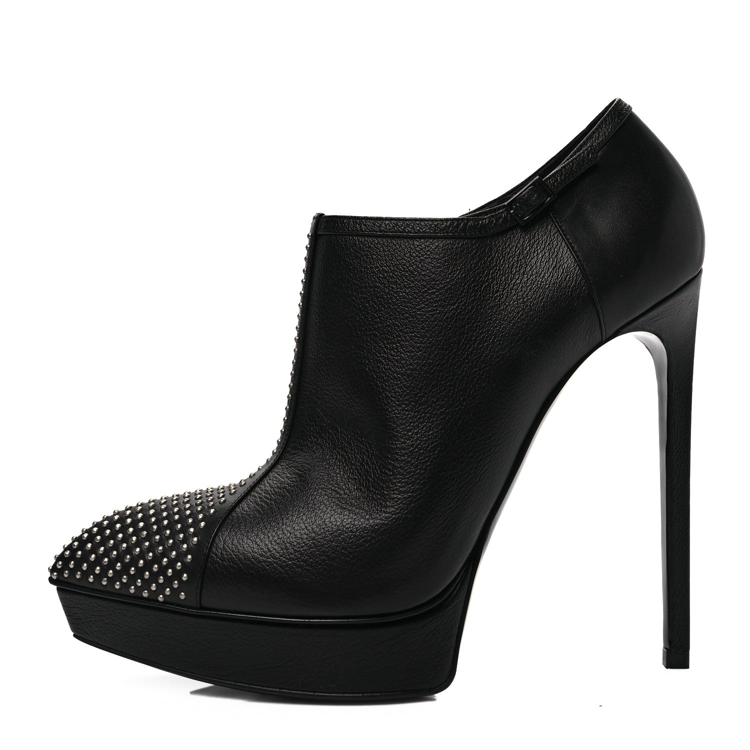 Saint Laurent Calfskin Studded Janis 105 Boots 39 Black 1 of 9