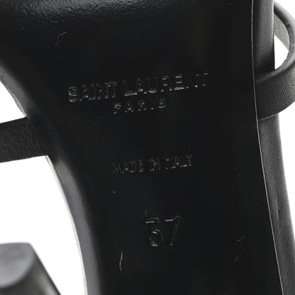 Saint Laurent Calfskin Cassandra 100 Sandals 37 Black 7 of 9