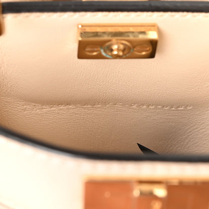 Fendi Camellia Nappa Nano Peekaboo Satchel White 6 of 10