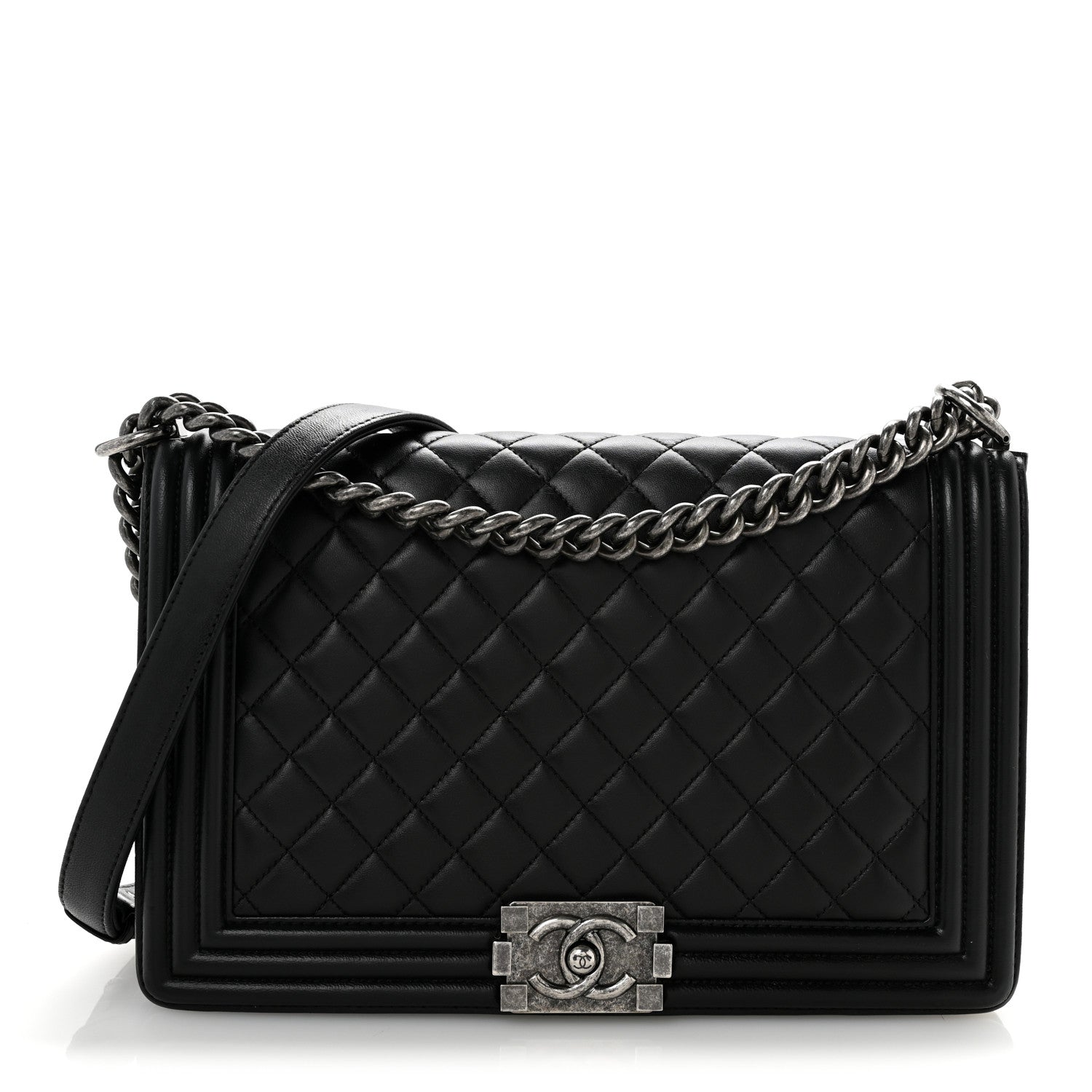 Chanel Lambskin Quilted New Medium Boy Flap Black 1 of 14