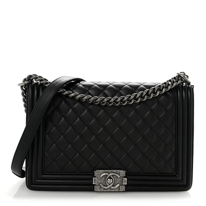 Chanel Lambskin Quilted New Medium Boy Flap Black 1 of 14