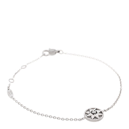 Christian Dior CHRISTIAN DIOR 18K White Gold Pave Diamond Rose Des Vents Bracelet 1 of 5