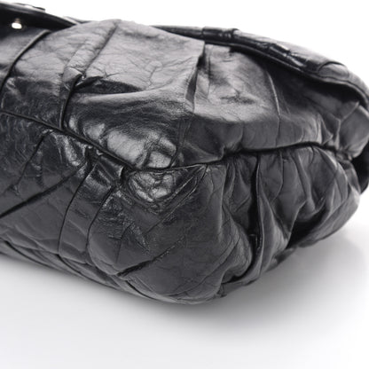 Chanel Glazed Calfskin Twisted Maxi Flap Black 11 of 11