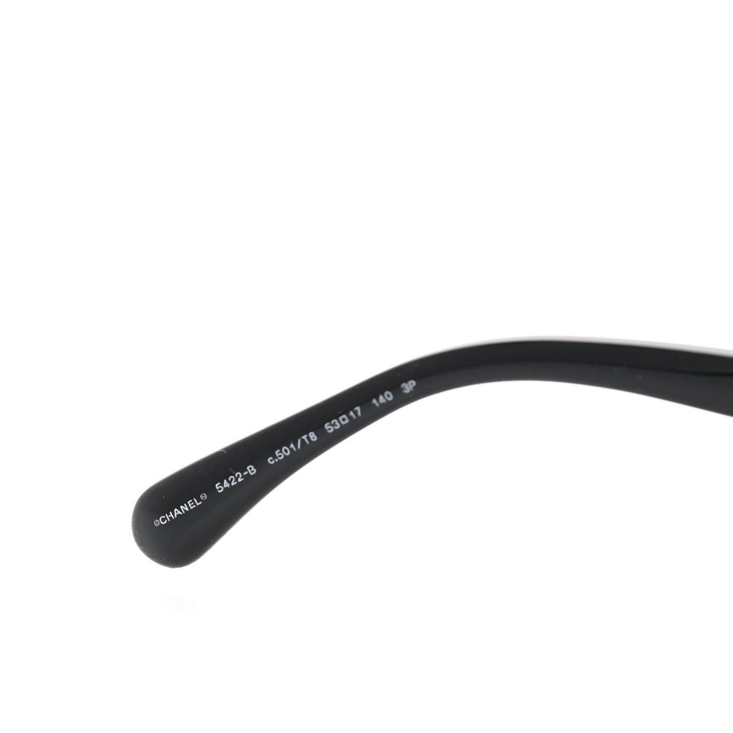 Chanel Acetate Strass Polarized Square Sunglasses 5422-B Black 5 of 8