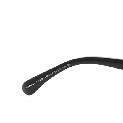 Chanel Acetate Strass Polarized Square Sunglasses 5422-B Black 5 of 8