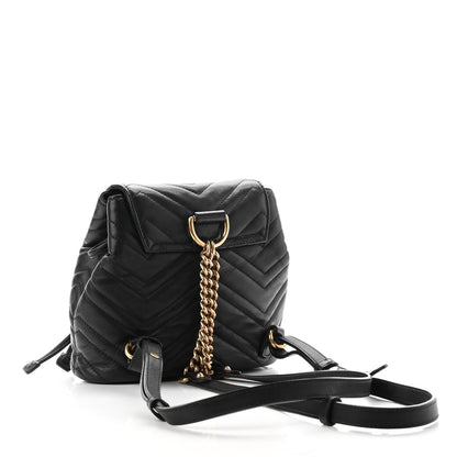 Gucci Calfskin Matelasse GG Marmont Flap Backpack Black 2 of 9