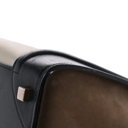 Celine Baby Grained Calfskin Nubuck Mini Tri-Color Luggage Khaki 9 of 24
