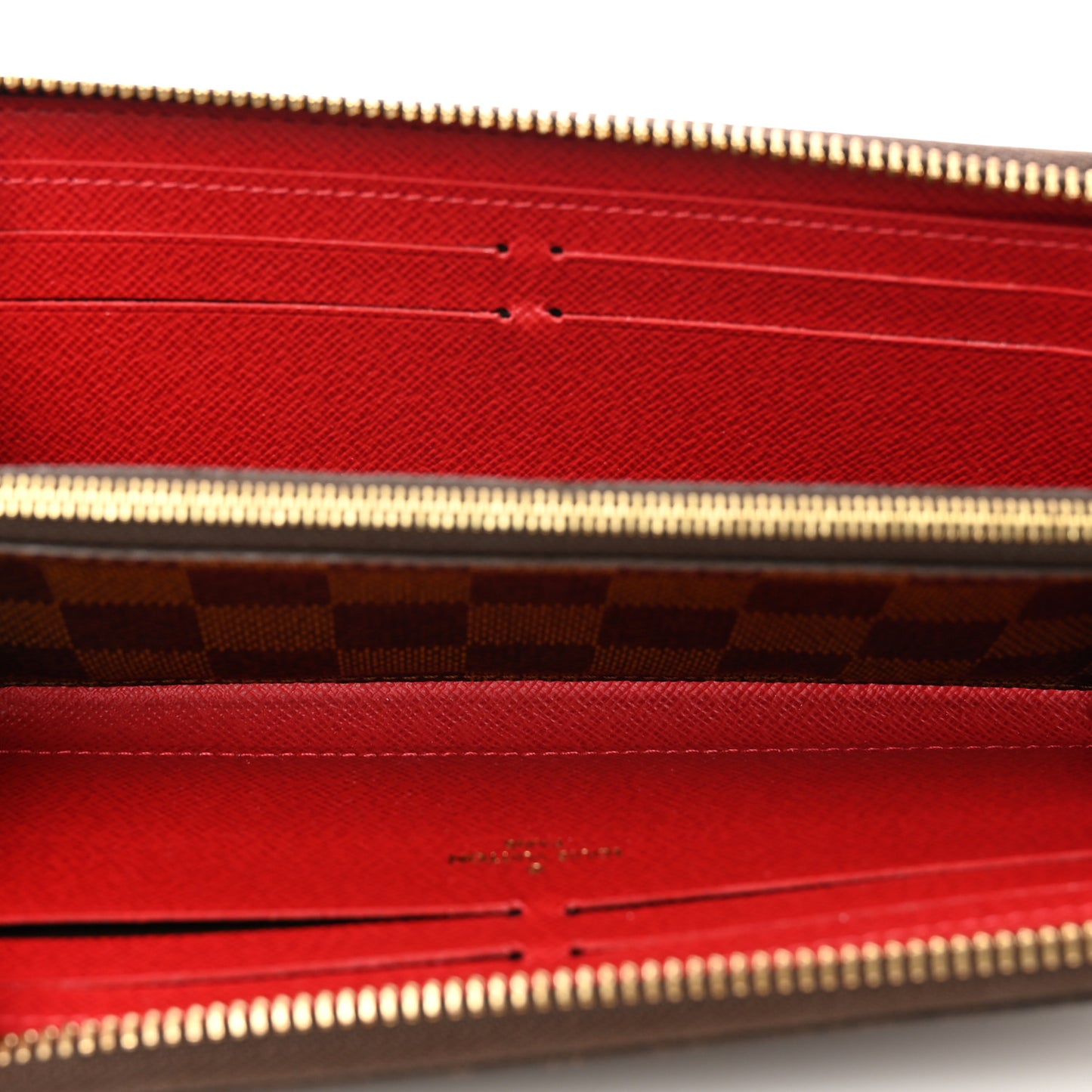 Damier Ebene Clemence Wallet Cherry