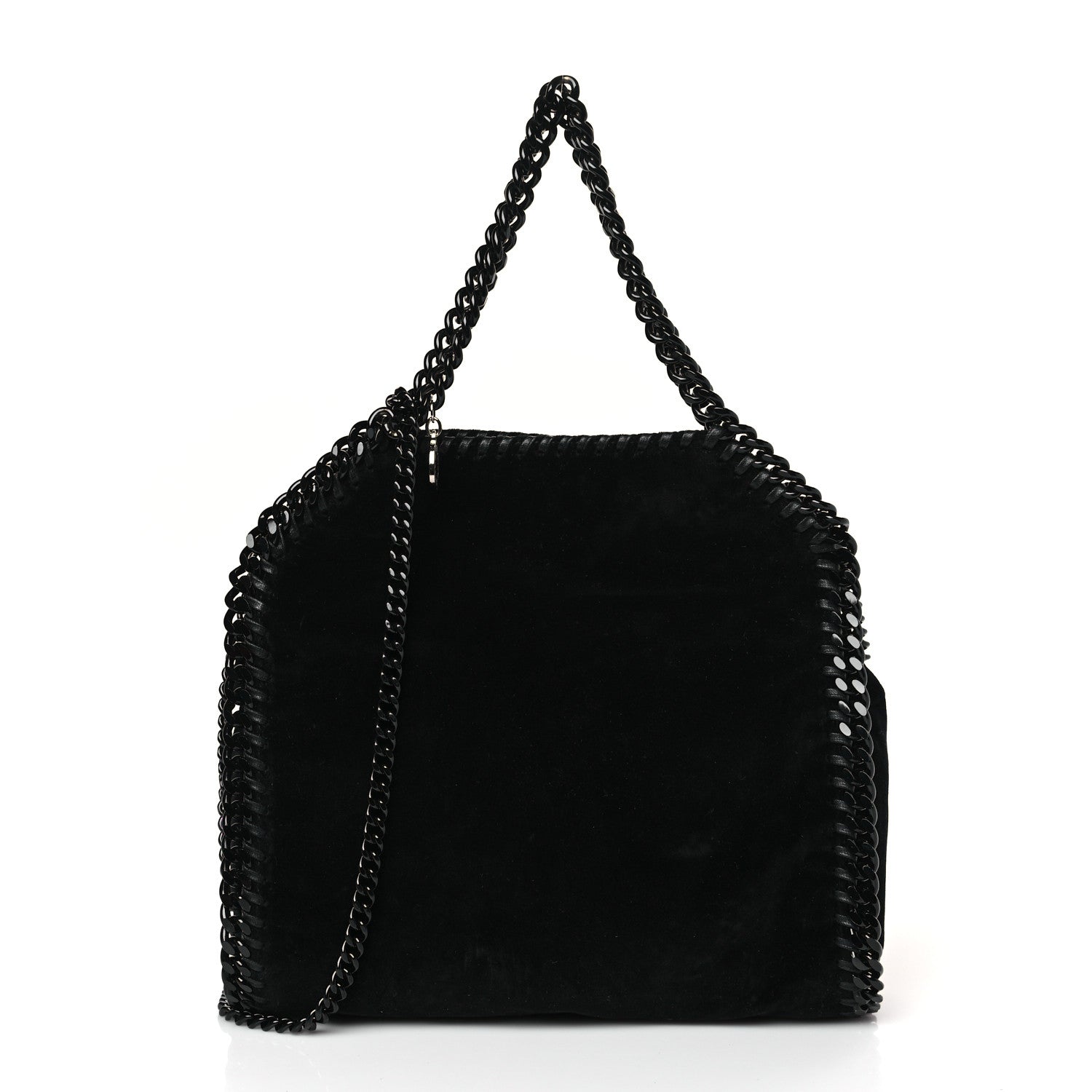 Stella McCartney Velvet Mini Falabella Fold Over Tote Black 1 of 8