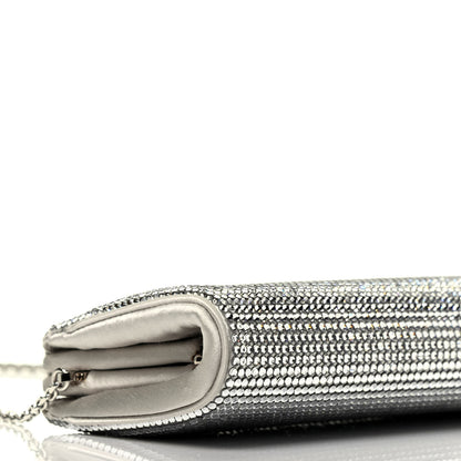 Judith Leiber Swarovski Crystal Minaudiere Clutch Silver 8 of 9