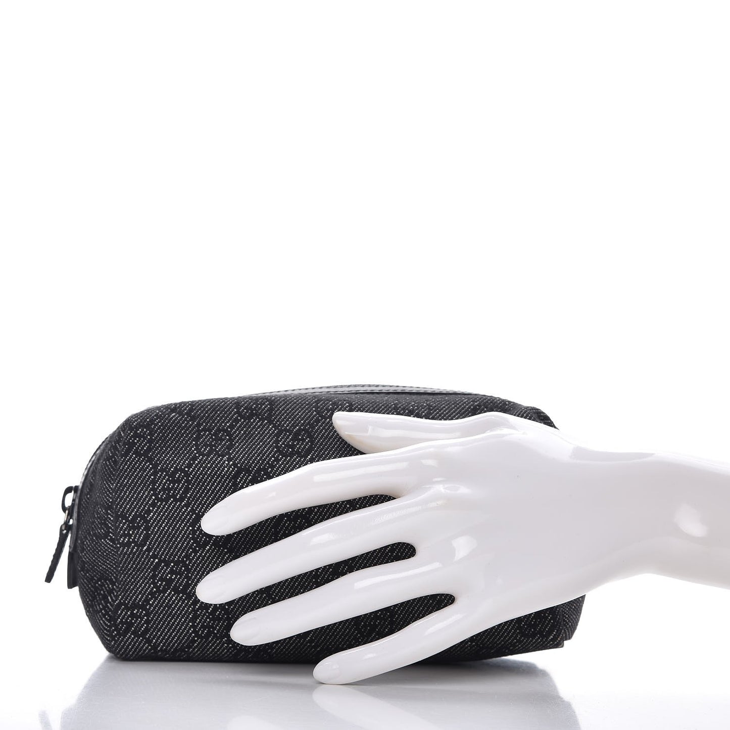 Denim Monogram Cosmetic Case Black