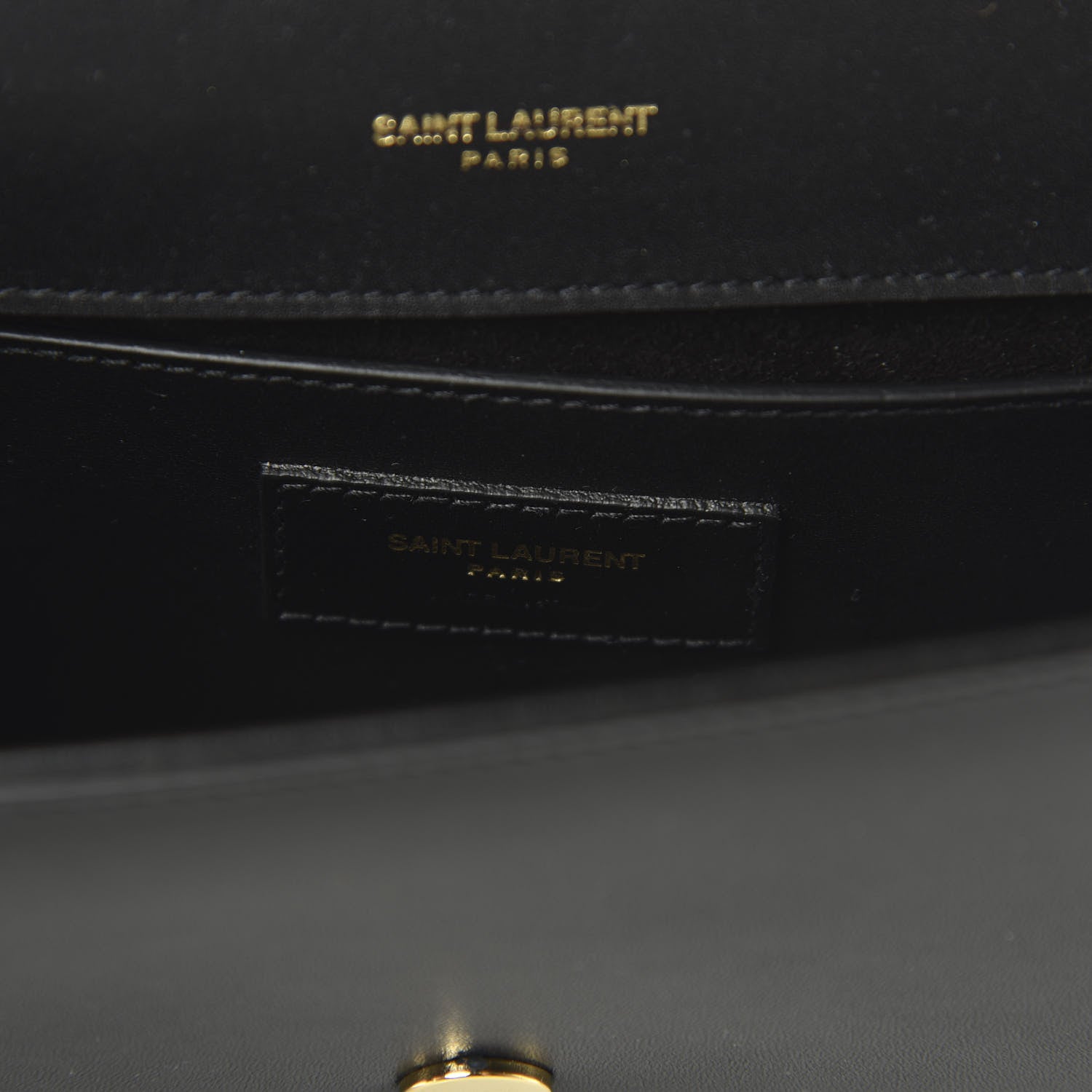 Saint Laurent Calfskin Classic Monogram Tassel Clutch Black 8 of 9