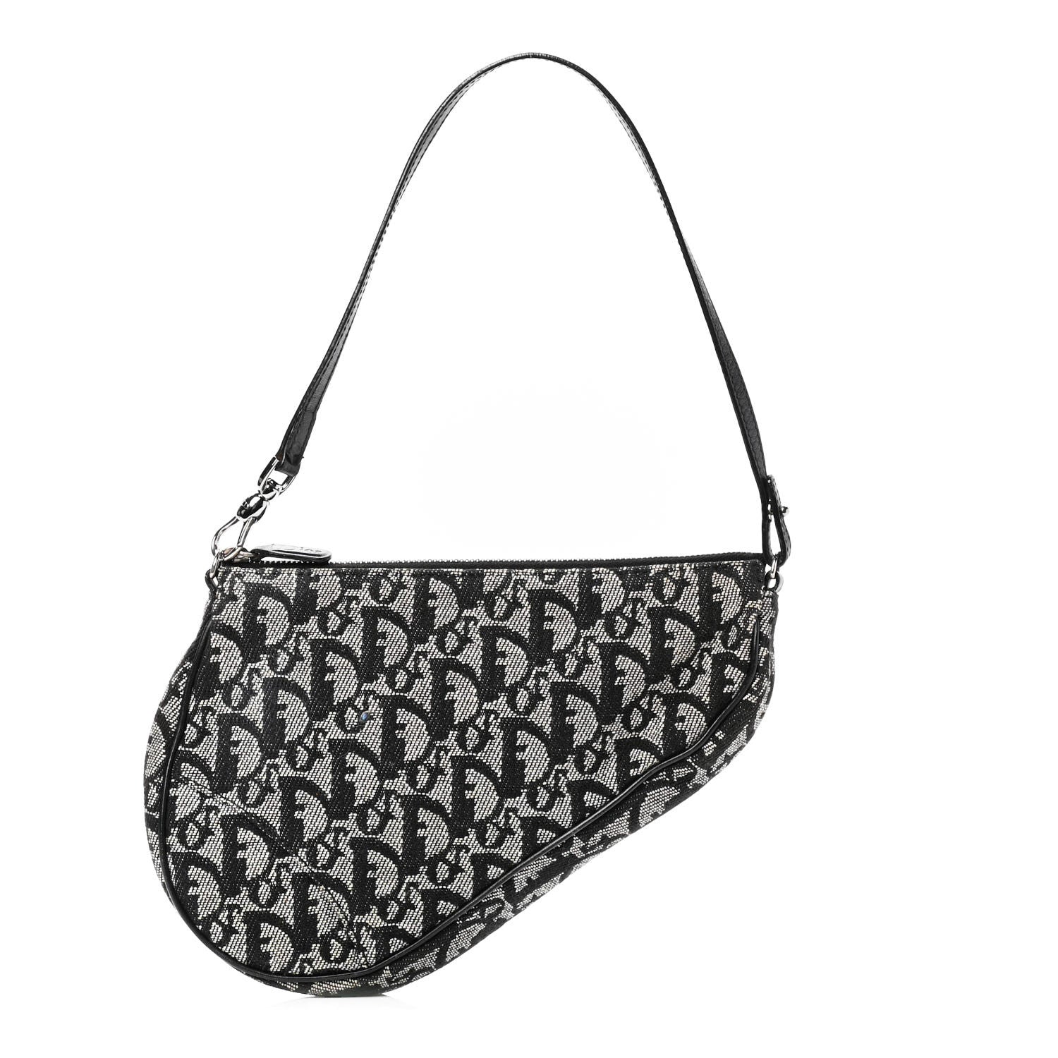 Christian Dior Monogram Mini Saddle Pochette Black 1 of 4