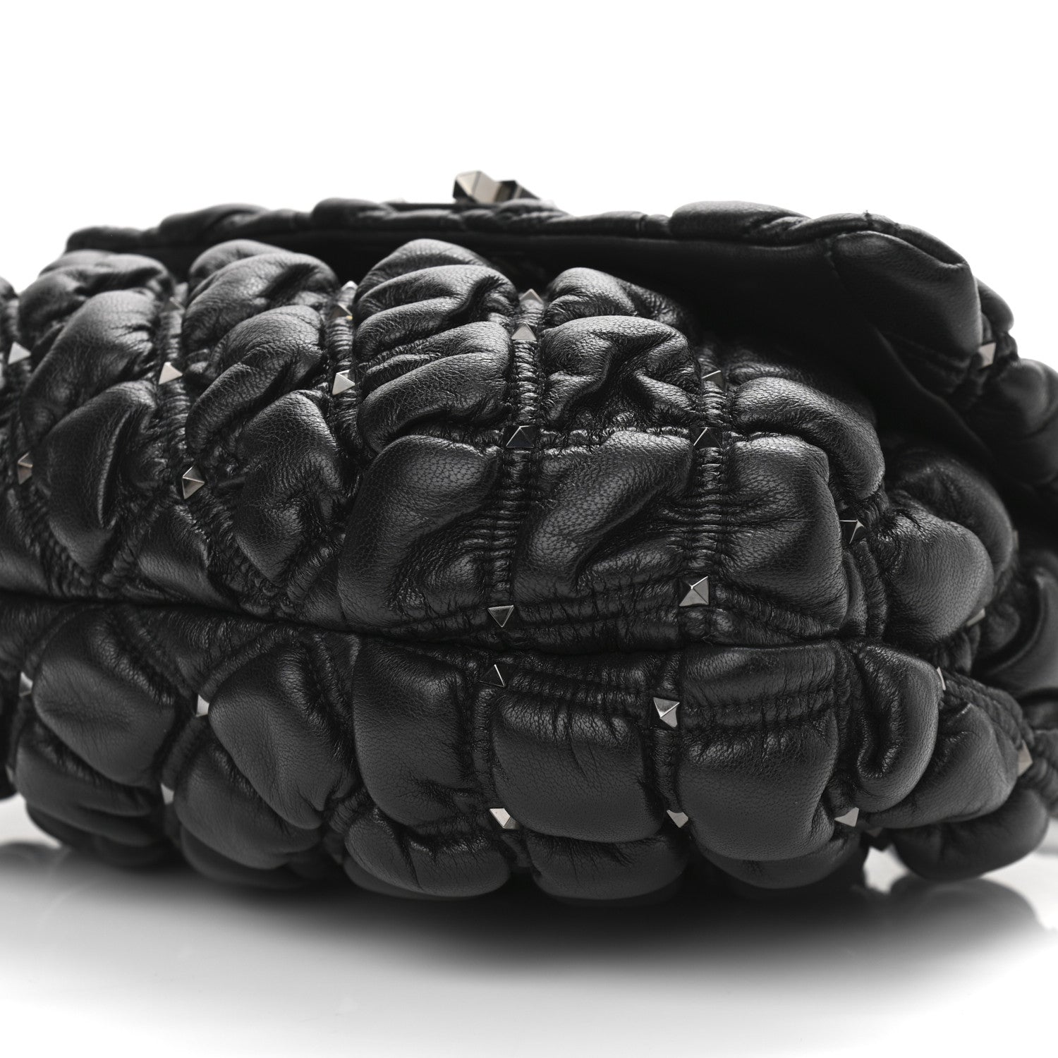 Valentino Garavani Nappa Medium Spikeme Shoulder Bag Black 9 of 9