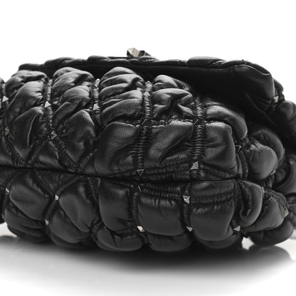 Valentino Garavani Nappa Medium Spikeme Shoulder Bag Black 9 of 9