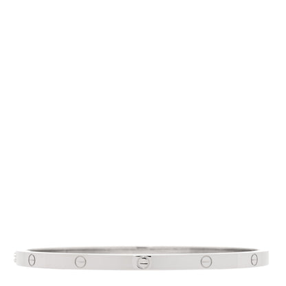 Cartier 18K White Gold Small LOVE Bracelet 17 2 of 5