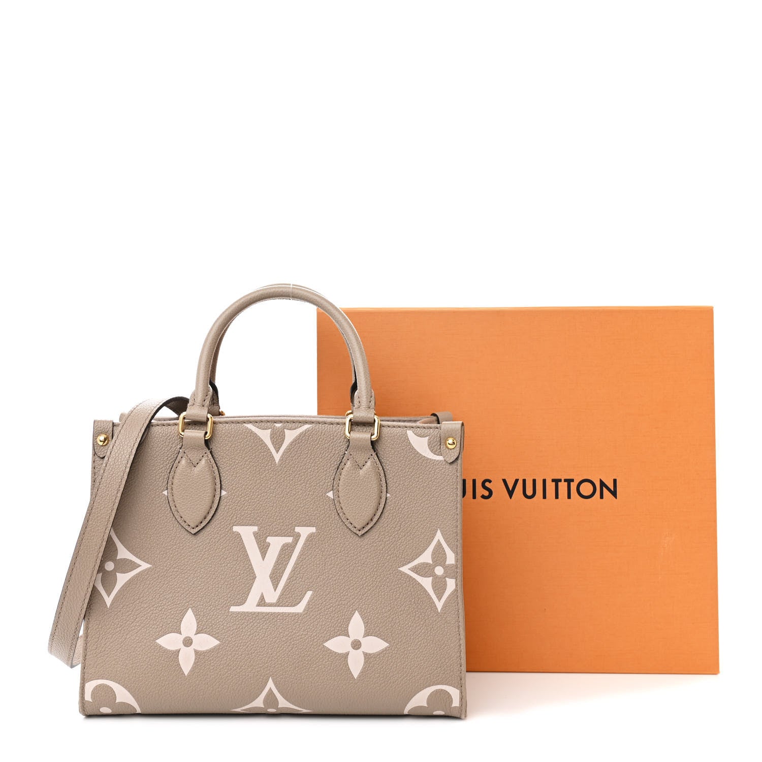 Louis Vuitton Empreinte Monogram Giant Onthego PM Tourterelle Creme 14 of 14
