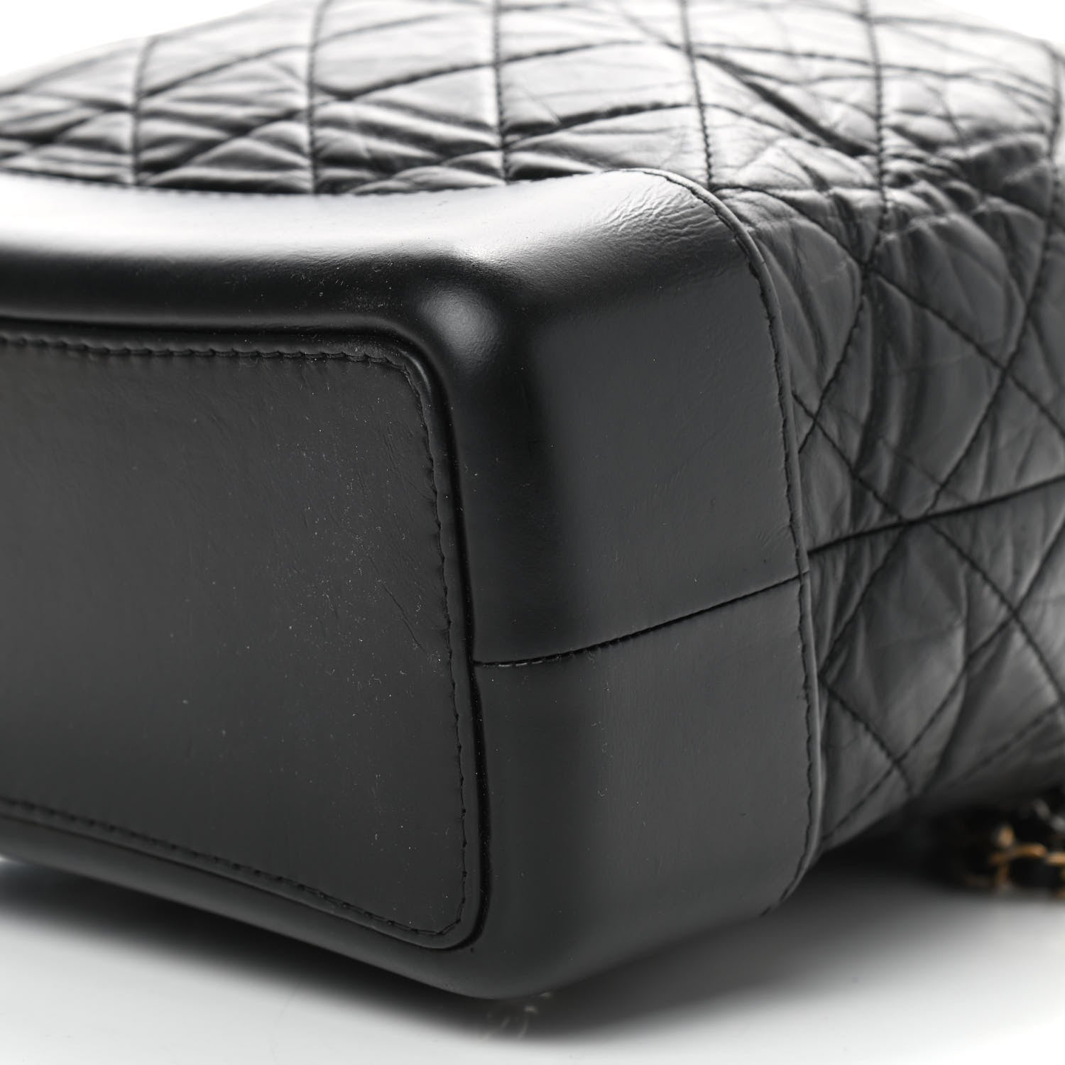 Chanel Aged Calfskin Quilted Gabrielle Backpack Black 8 of 8