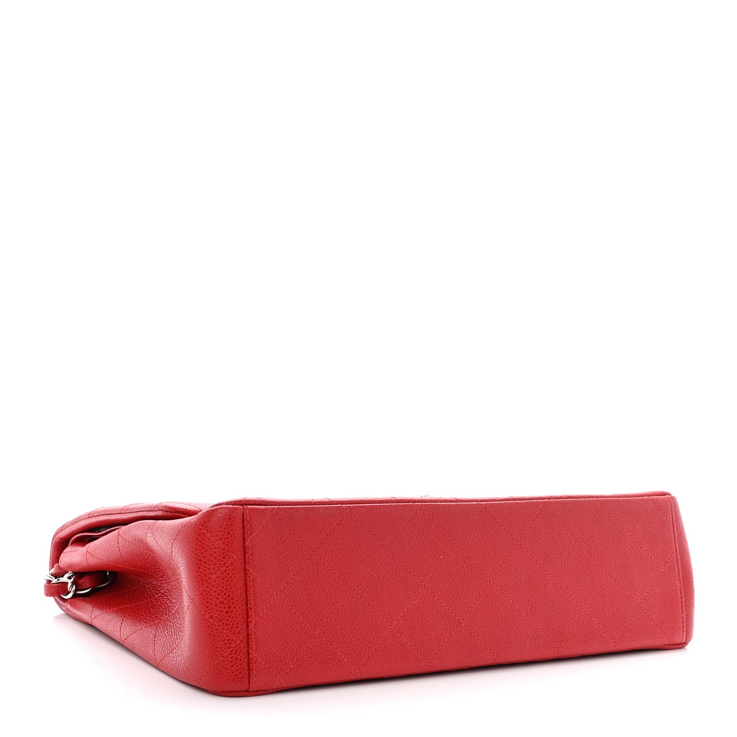 Caviar Quilted Maxi Double Flap Red