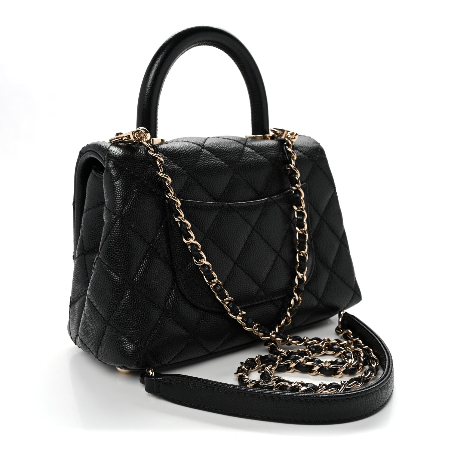 Chanel Caviar Quilted Extra Mini Coco Handle Flap Black 3 of 11