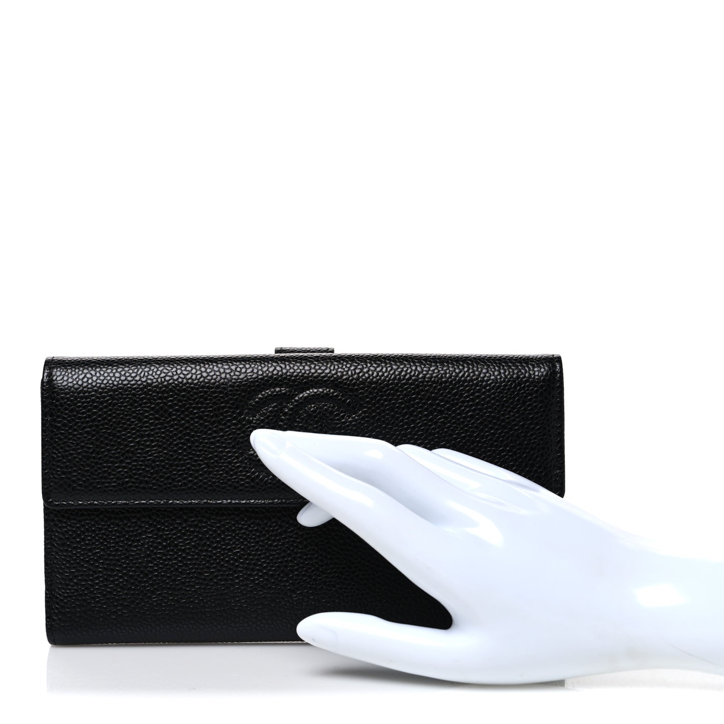 Caviar Timeless CC French Long Wallet Black