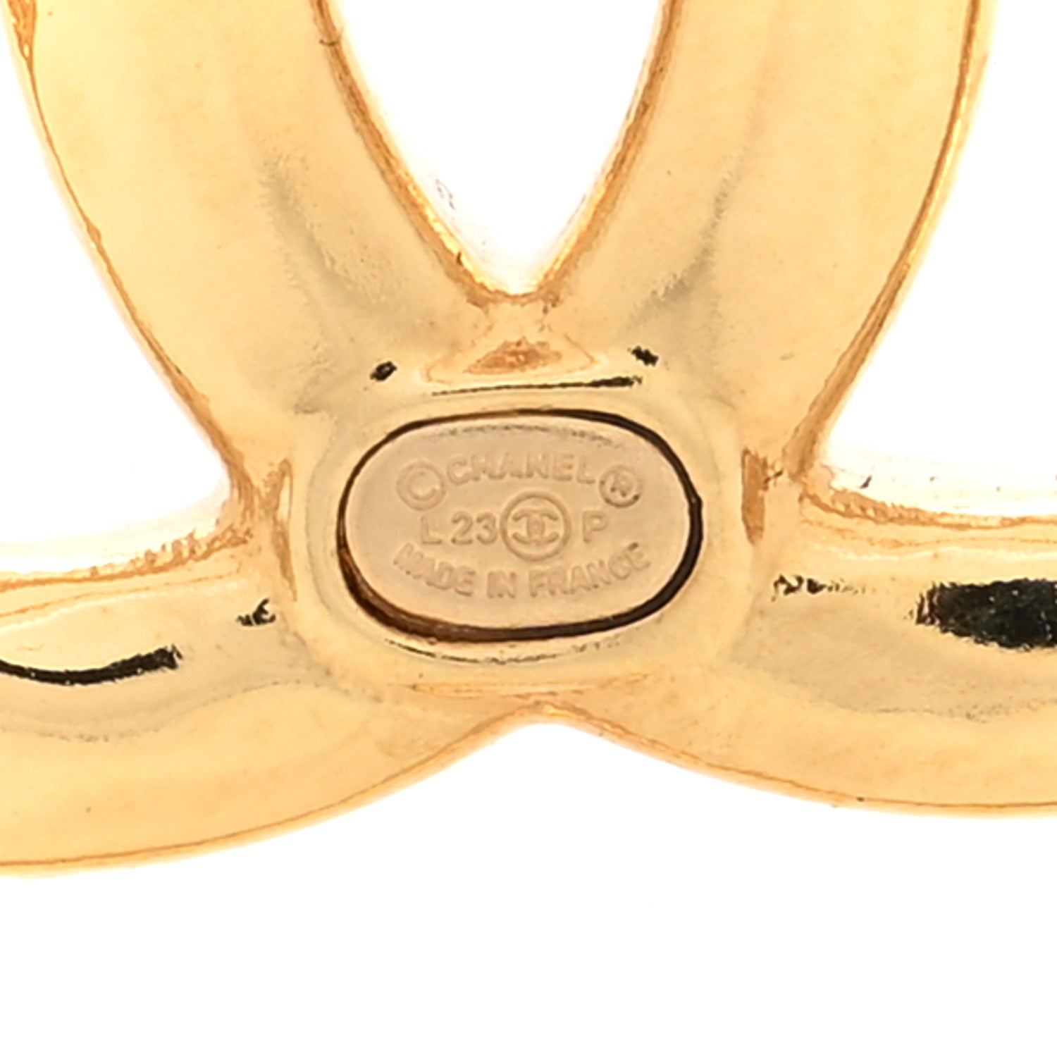 Chanel Metal CC Heart Brooch Gold 3 of 4