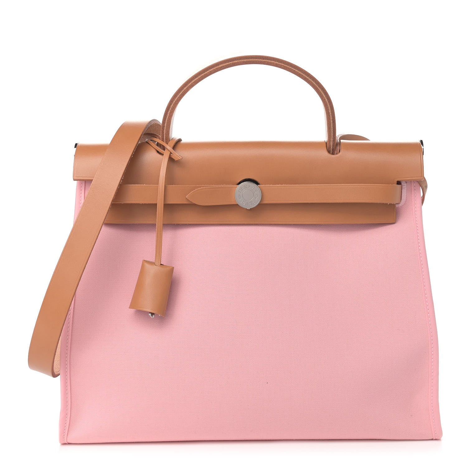 Hermes Vache Hunter Toile Herbag Zip 31 PM Rose Sakura 3 of 11