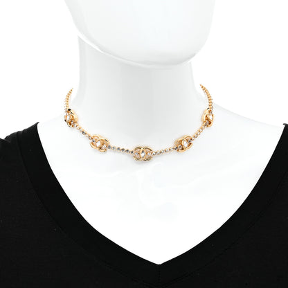 Chanel Metal Crystal CC Marquise Choker Gold 2 of 6