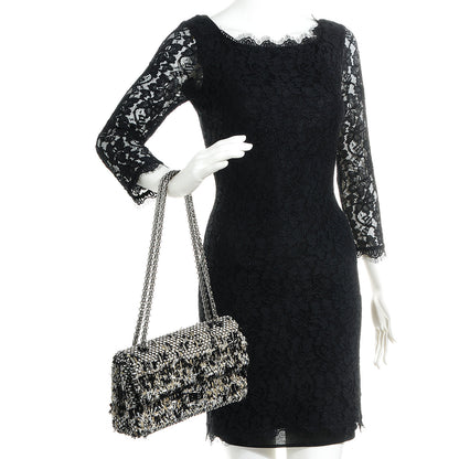 Chanel Tweed 2.55 Reissue 225 Flap Black White 2 of 8