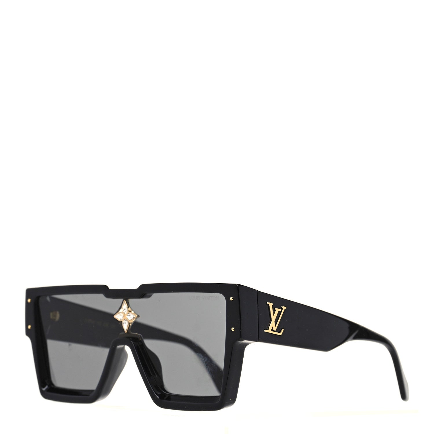 Louis Vuitton Acetate Swarovski Crystal Cyclone Sunglasses Z1578W Black 1 of 8