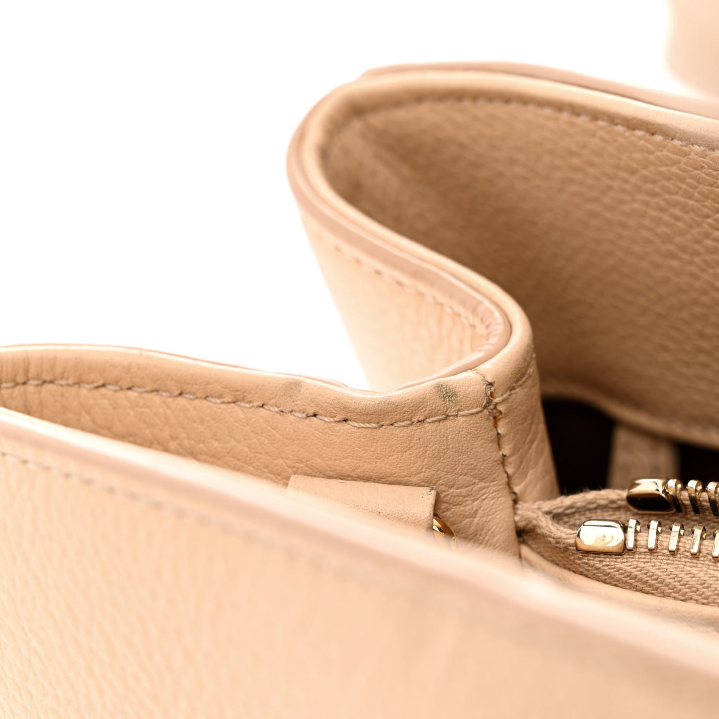 Grained Calfskin Medium Neo Executive Shopper Tote Beige