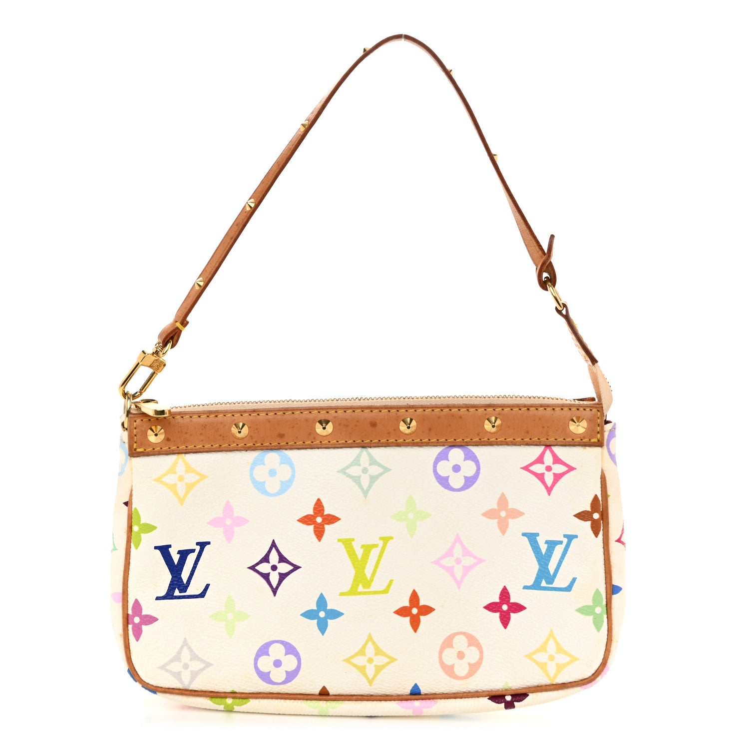 Louis Vuitton Monogram Multicolor Pochette Accessories White 1 of 11