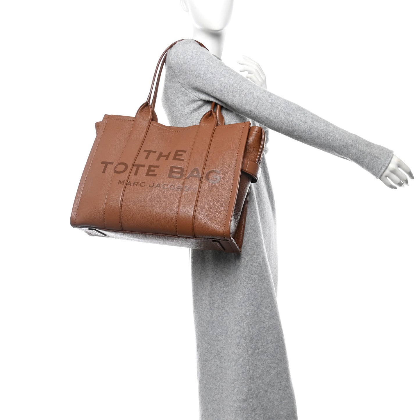 Grained Calfskin Large The Tote Bag Argan Oil