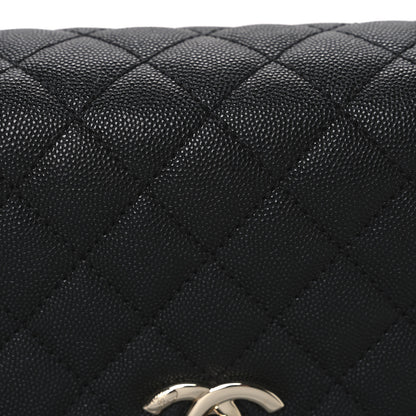 Chanel Caviar Lizard Quilted Medium Coco Handle Flap Black 8 of 10