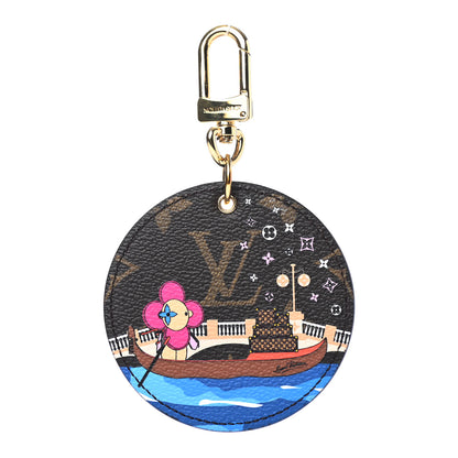 Louis Vuitton Monogram 2019 Christmas Animation Venice Bag Charm Key Ring Blue 1 of 4