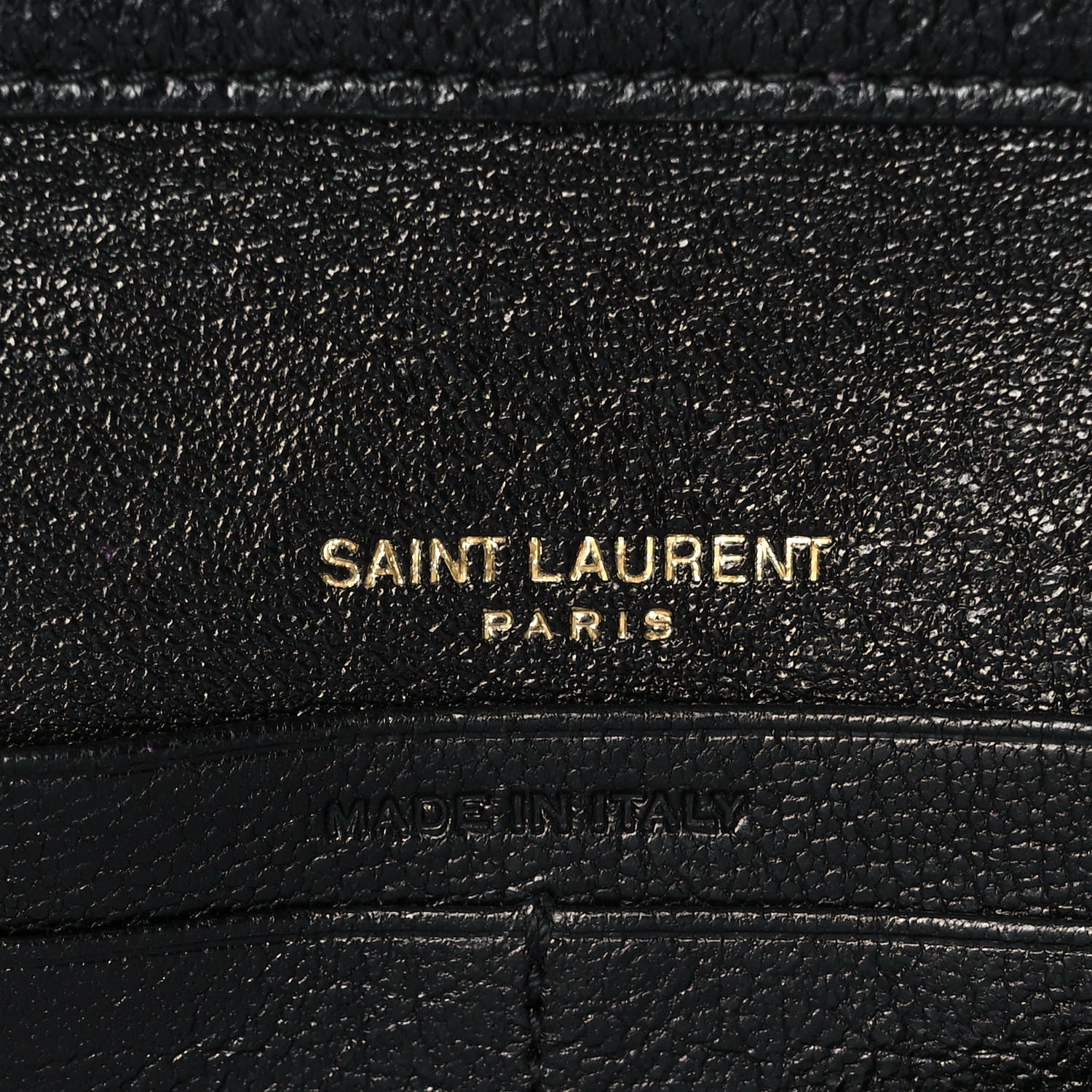 Saint Laurent Lambskin Diamond Quilted Becky Chain Wallet Black 5 of 8