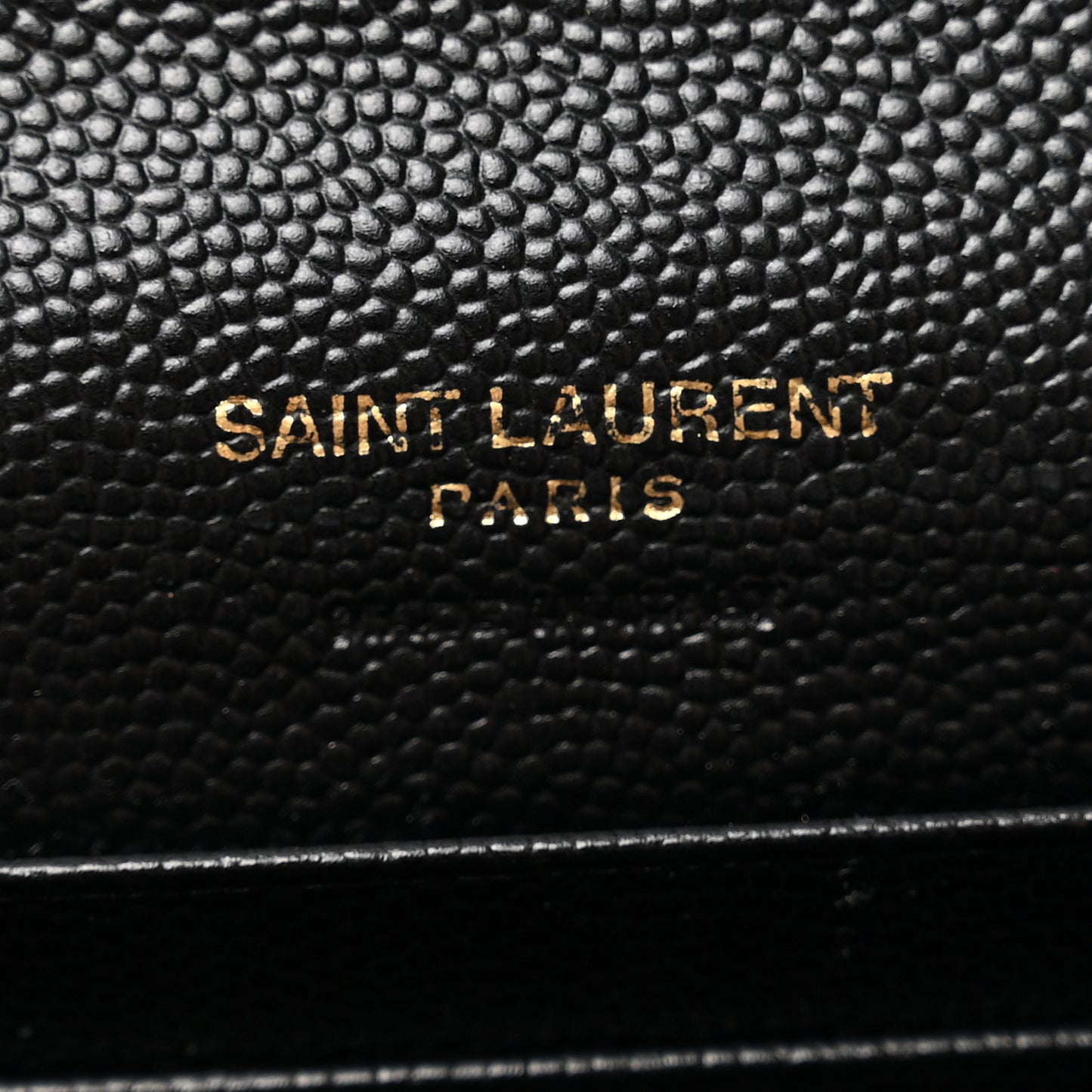 Grain De Poudre Matelasse Chevron Small Monogram Envelope Wallet Black