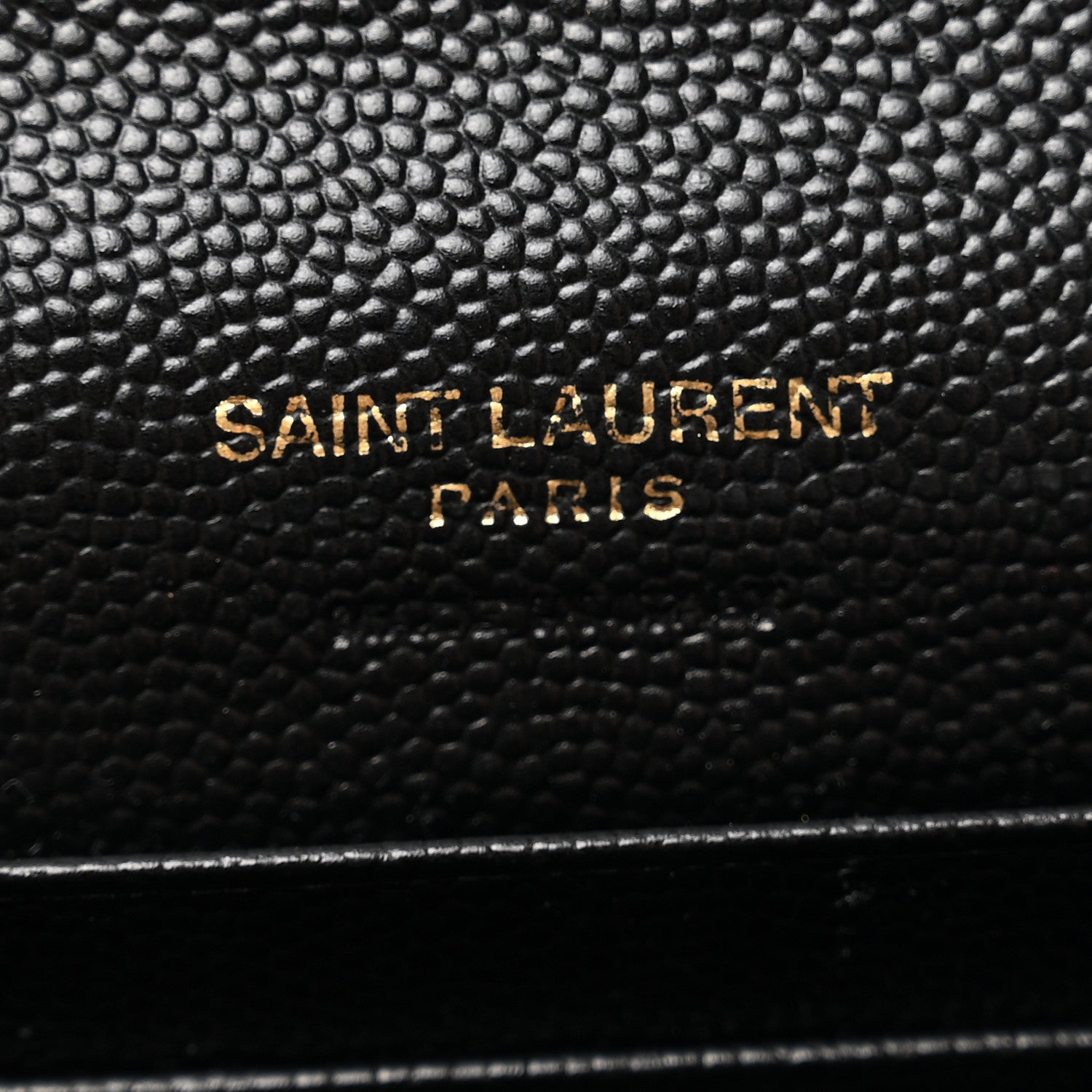 Saint Laurent Grain De Poudre Matelasse Chevron Small Monogram Envelope Wallet Black 6 of 9