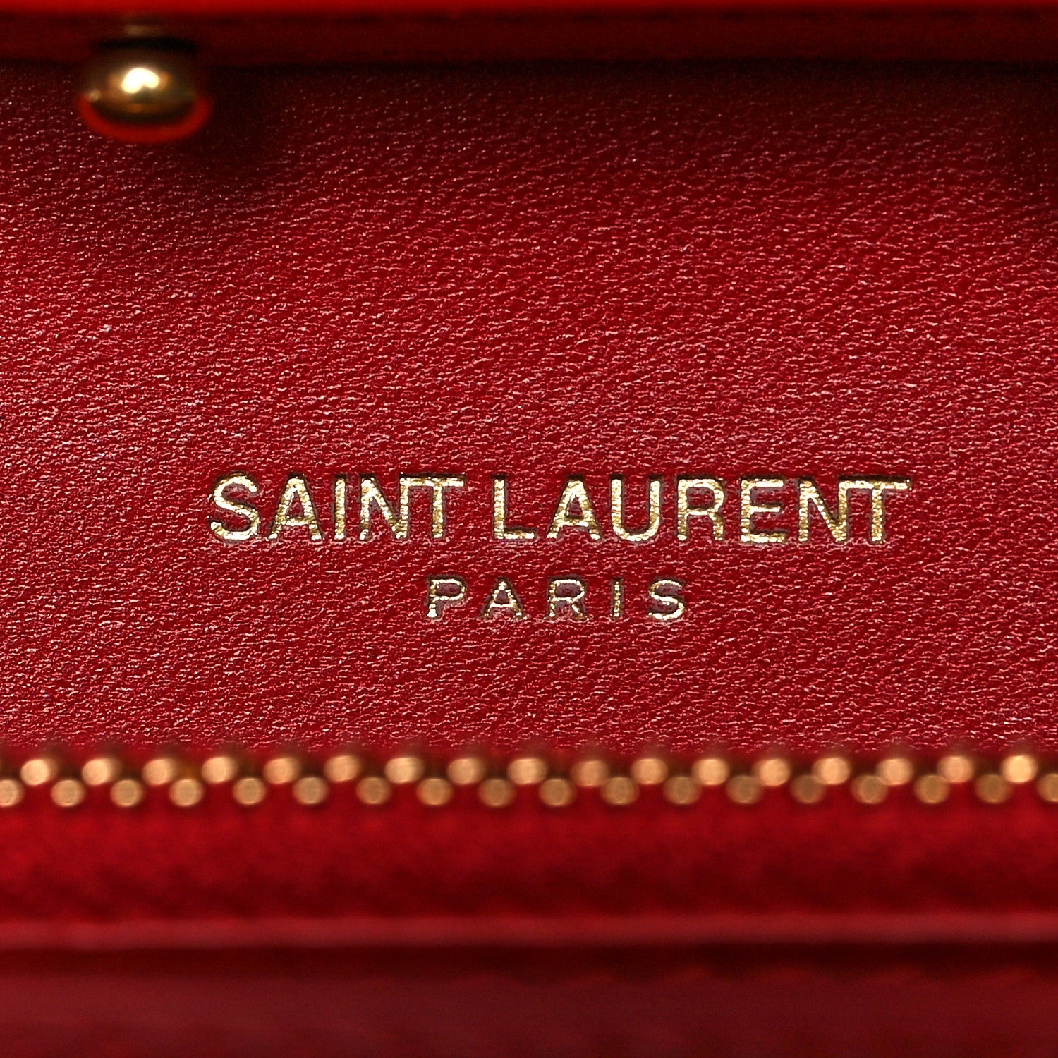 Saint Laurent Patent Calfskin Monogram Kate Wallet On Chain Rouge Eros 6 of 8
