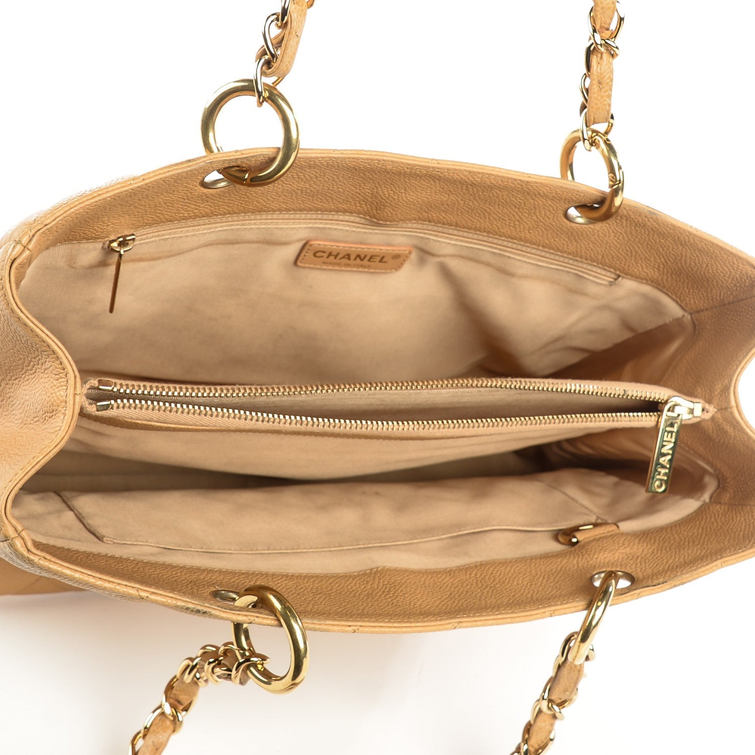Chanel Caviar Quilted Grand Shopping Tote GST Beige 5 of 7