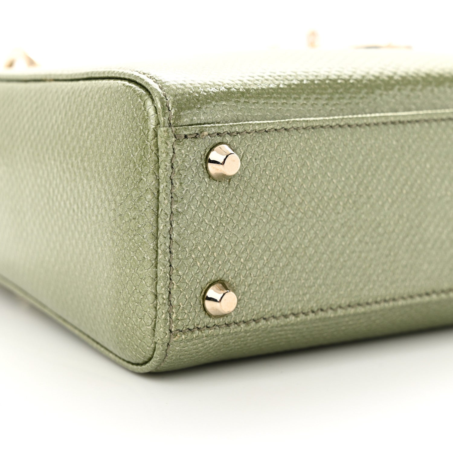 Christian Dior CHRISTIAN DIOR Metallic Lizard Mini Lady Dior Green 8 of 10