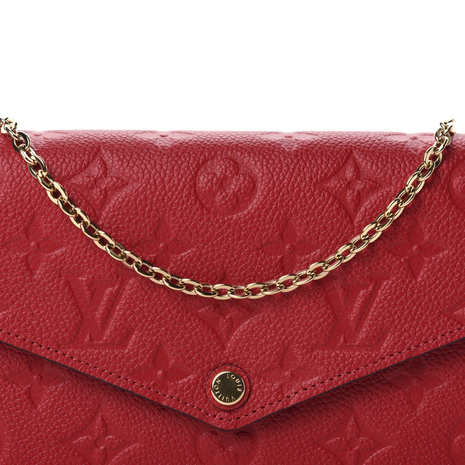 Louis Vuitton Empreinte Pochette Felicie Chain Wallet Scarlet 11 of 12