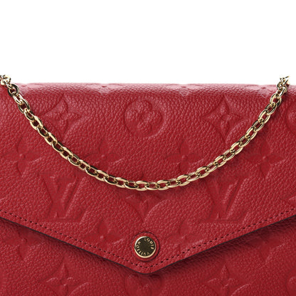 Louis Vuitton Empreinte Pochette Felicie Chain Wallet Scarlet 11 of 12