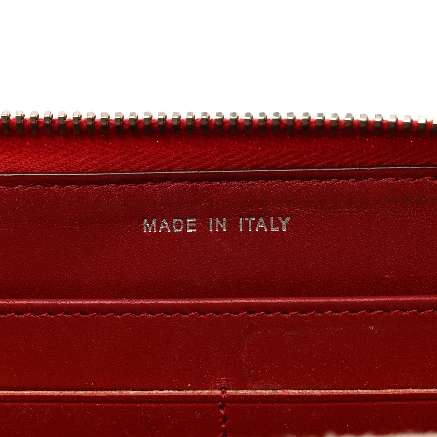 Chanel Patent Quilted Brilliant Zip Around Wallet Red 7 of 12