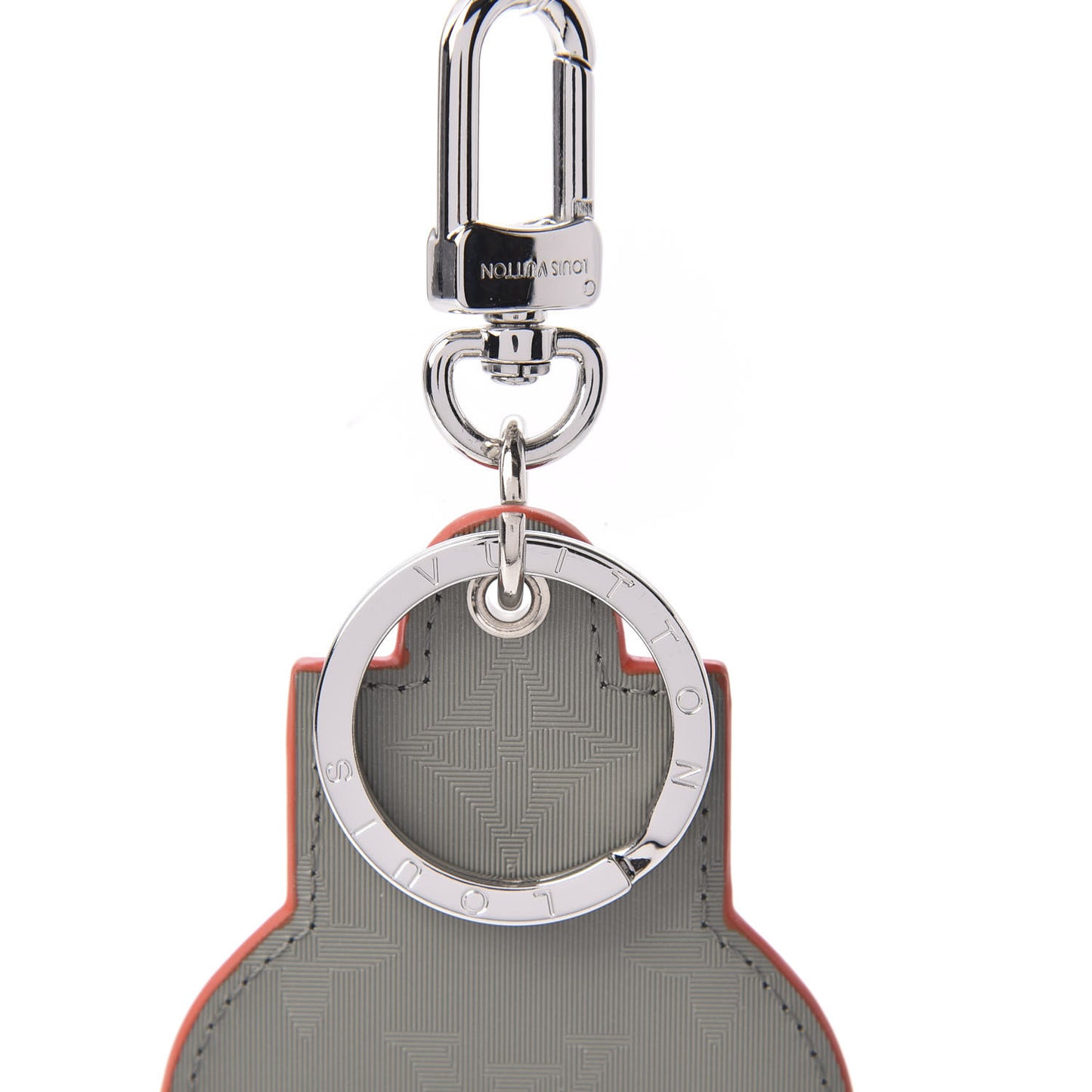 Monogram Satellite Spaceman Figurine Bag Charm Key Holder Silver