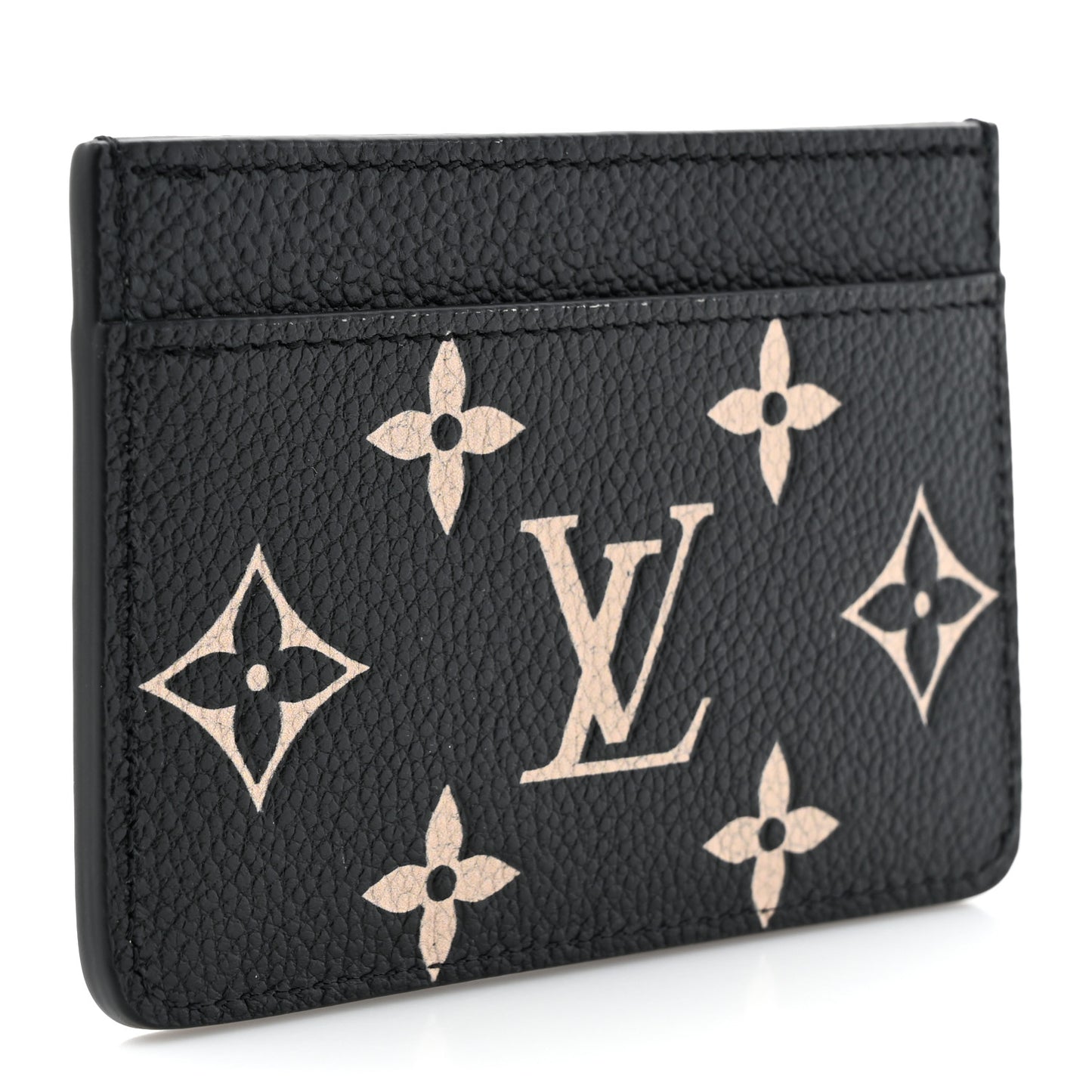 Empreinte Card Holder Black Beige