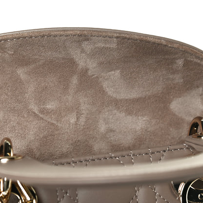 Christian Dior Lambskin Cannage Small My ABCDior Lady Dior Warm Taupe 11 of 13