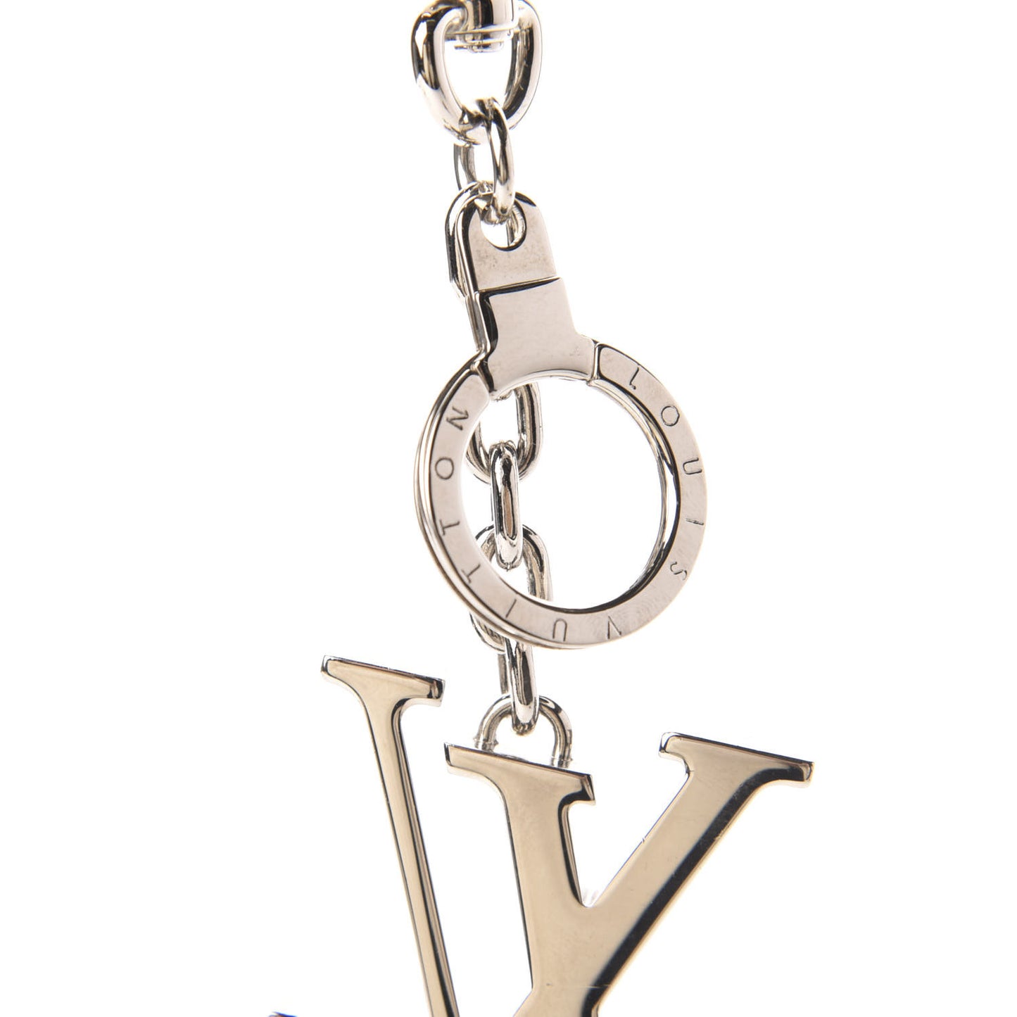 LV Initials Key Holder Silver