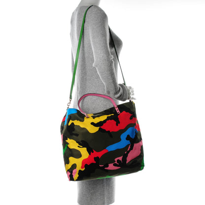Valentino Garavani Nylon Psychedelic Camo Rockstud Easy Tote Multicolor 2 of 8