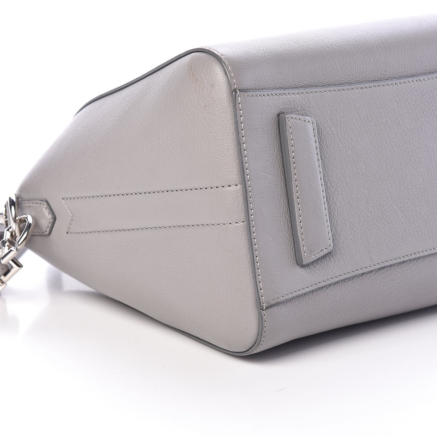 Sugar Goatskin Small Antigona Pearl Grey